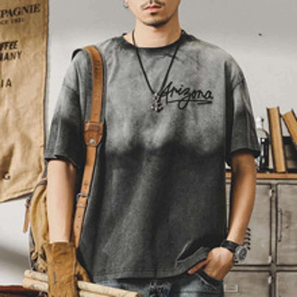 Футболка мужская с коротким рукавом вареная Arizona от бренда JIELEINUO