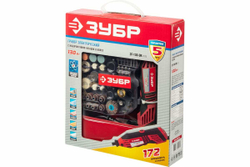 Электрический гравер ЗУБР с набором мини-насадок, 172 предмета ЗГ-130ЭК H172
