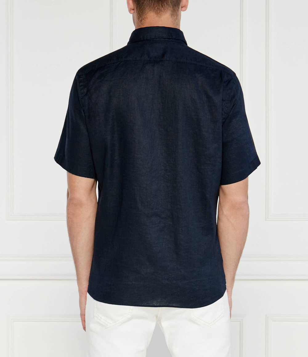 Льняная рубашка S-LIAM-ken BOSS BLACK - темно-синий(50515156)