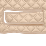 Ковры SHACMAN F3000 (экокожа, бежевый, бежевый кант, синяя вышивка)