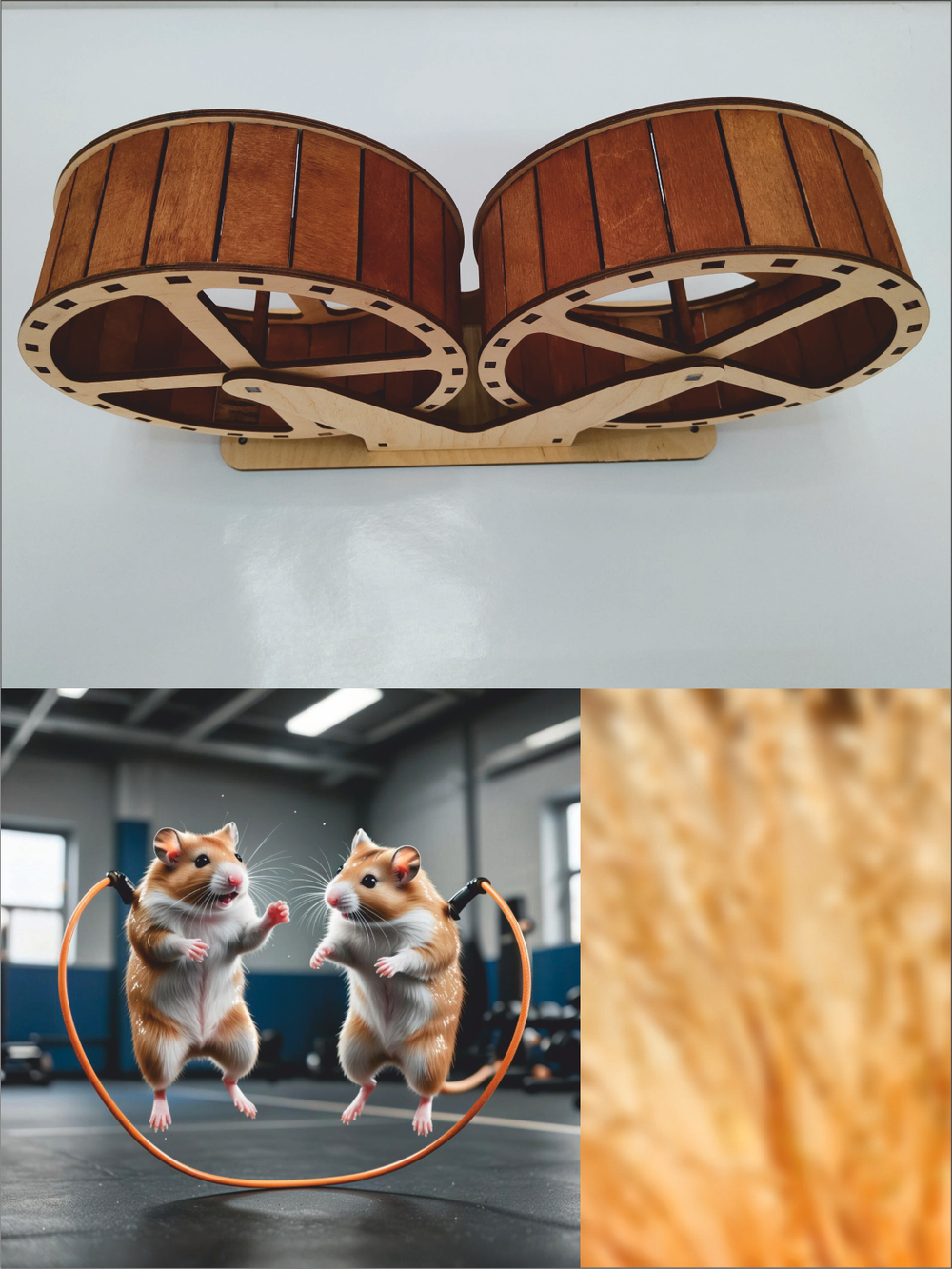 Беговое колесо для грызуна двойное 20см