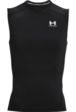 Мужская теннисная футболка Under Armour HeatGear Armour Comp Sleeveles M - black/white