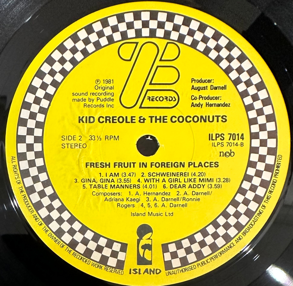 Kid Creole And The Coconuts - Fresh Fruit In Foreign Places (Скандинавия 1981г.)
