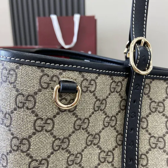 Сумка-тоут Gucci GG Emblem , чёрный