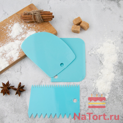 Набор шпателей кондитерских, 3 шт