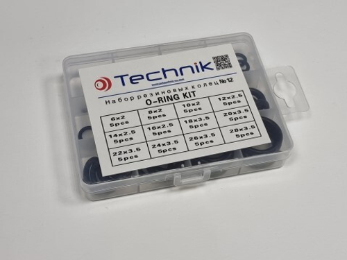 Набор резиновых колец для двиг. и пневмосистем  12 разм 60шт./КАМ. МАЗ/ (Technik)