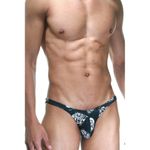 Трусы мужские слипы черные с принтом DARKZONE DZN6422