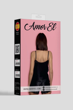 Пижамный комплект с кружевом (Размер: L-XL) (Цвет: черный)