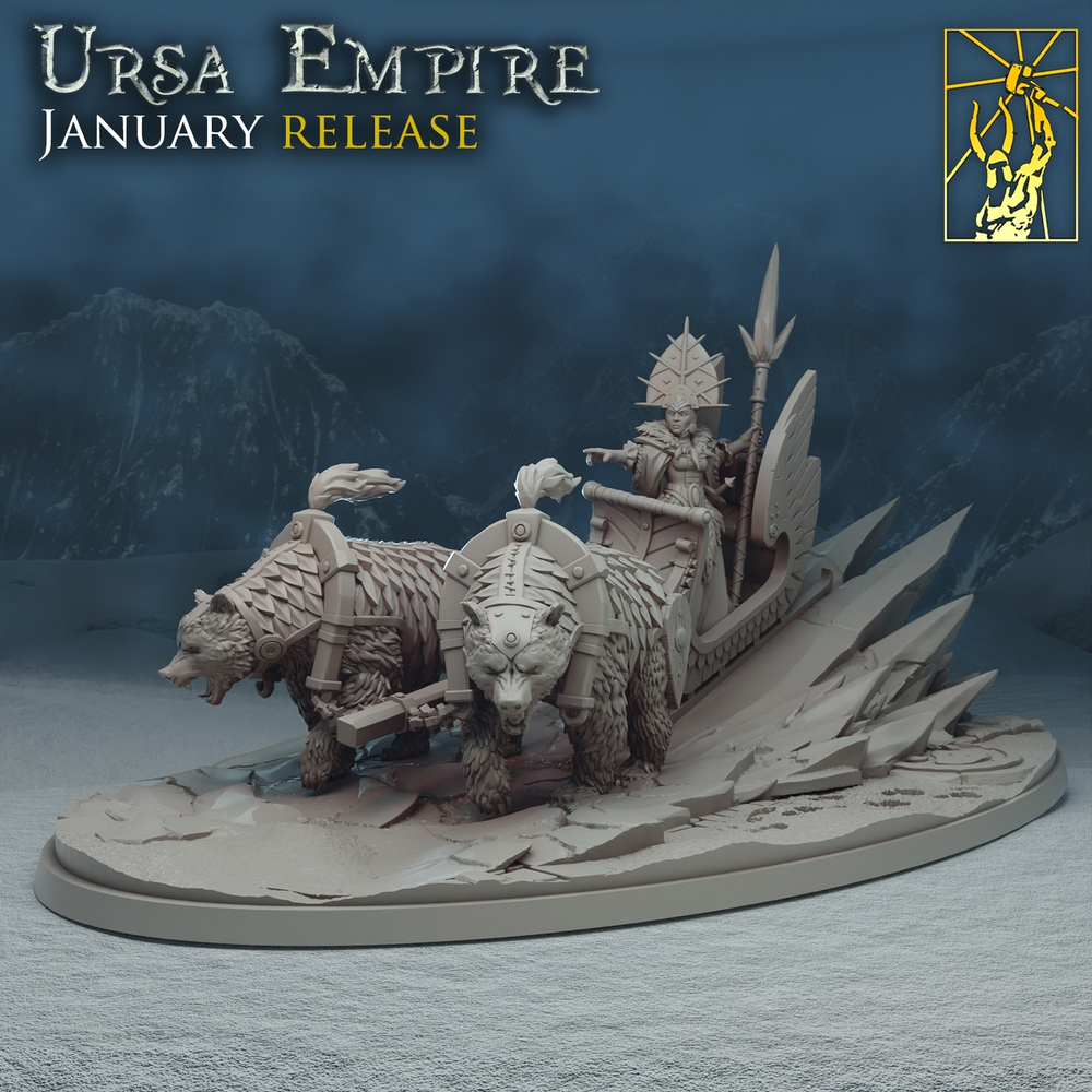 Kislev Ursa Sorceress on Charriot
