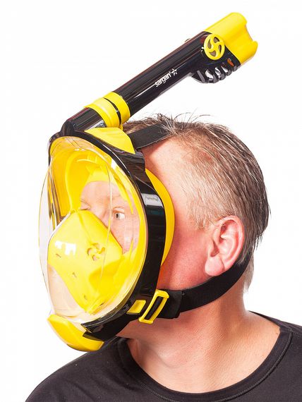 Маска полнолицевая Sargan Галактика премиум черная/желтая/желтая