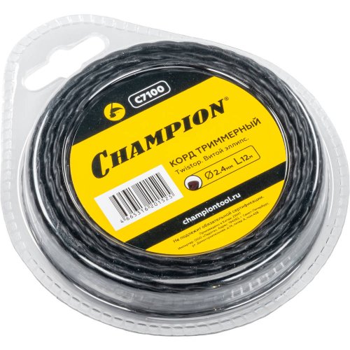 Леска CHAMPION Ellipse Twist 2,4*12 м (витой эллипс)   C7100