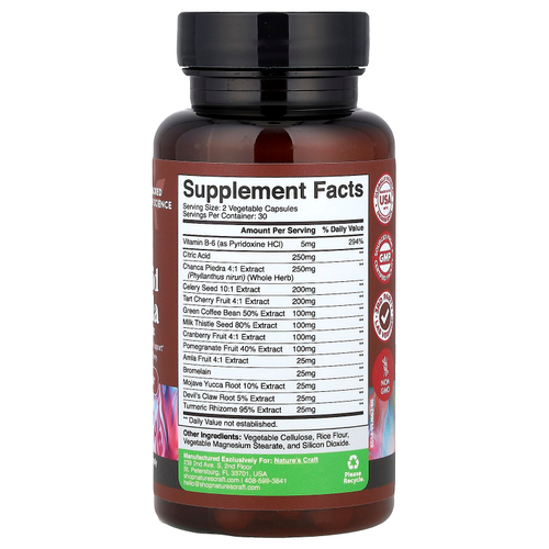 Nature's Craft, Формула с мочевой кислотой, 60 капсул