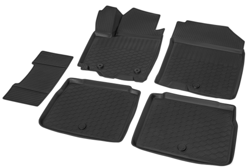 Коврики в салон автомобиля Rival для Suzuki SX4 II поколение S-Cross хэтчбек 2013-2016 2016-н.в., полиуретан, с крепежом, 5 частей, 15502001