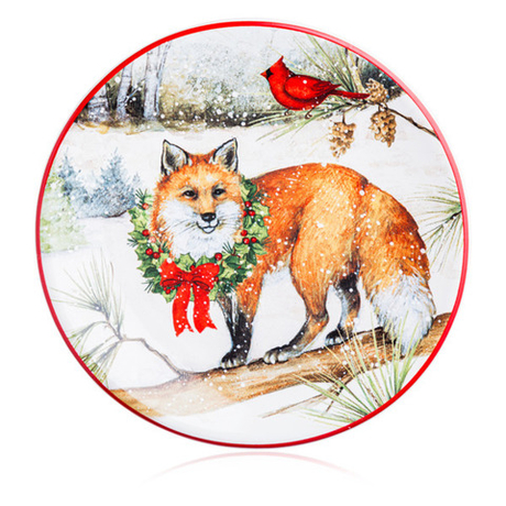Тарелка пирожковая 15см Certified Int. Зимний лес Лиса