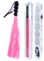 Розовая силиконовая плеть - 35,5 см. (Цвет: розовый)