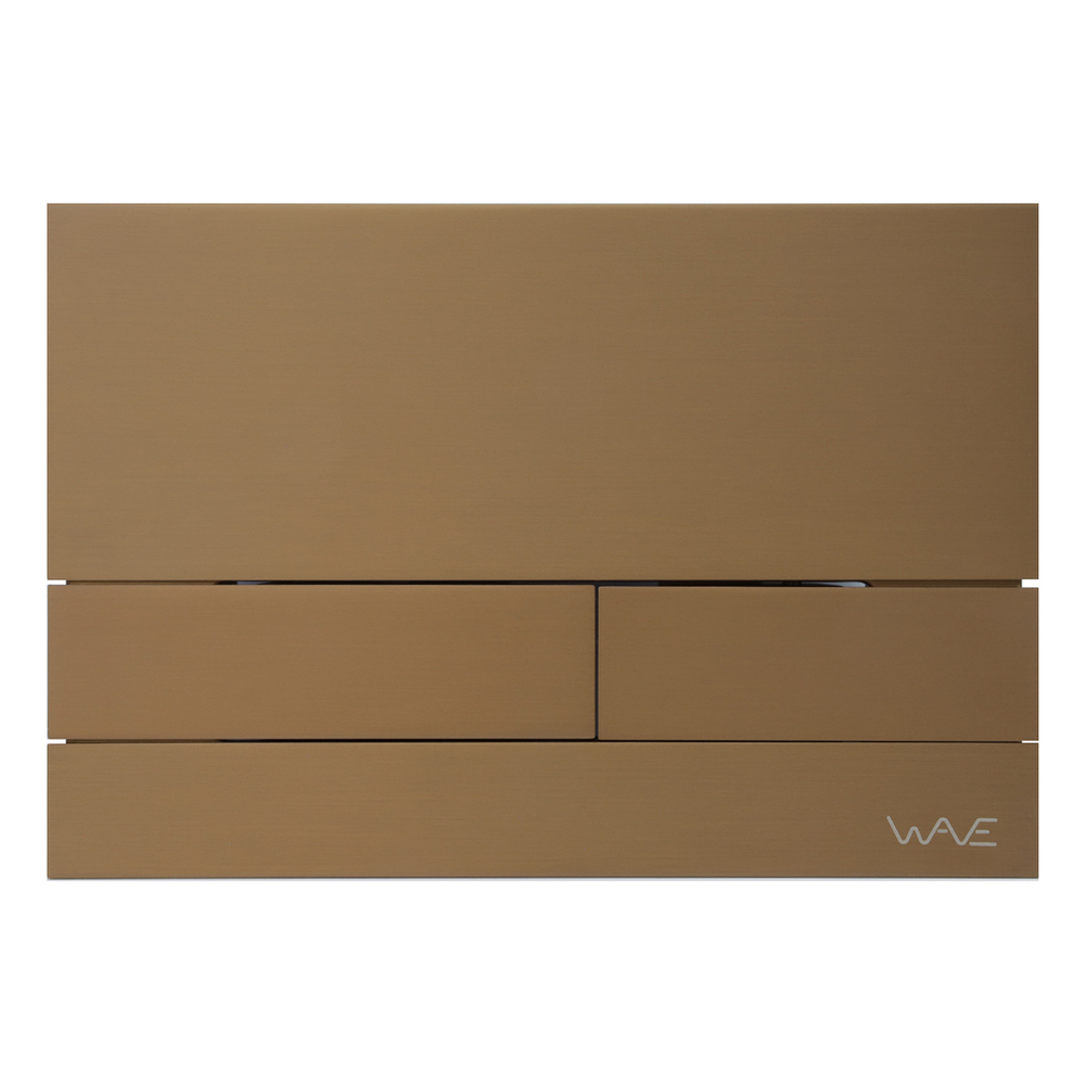 Кнопка смыва WAVE SS06AV универсальная, БРОНЗА МАТОВАЯ, прямоугольная, НЕРЖ