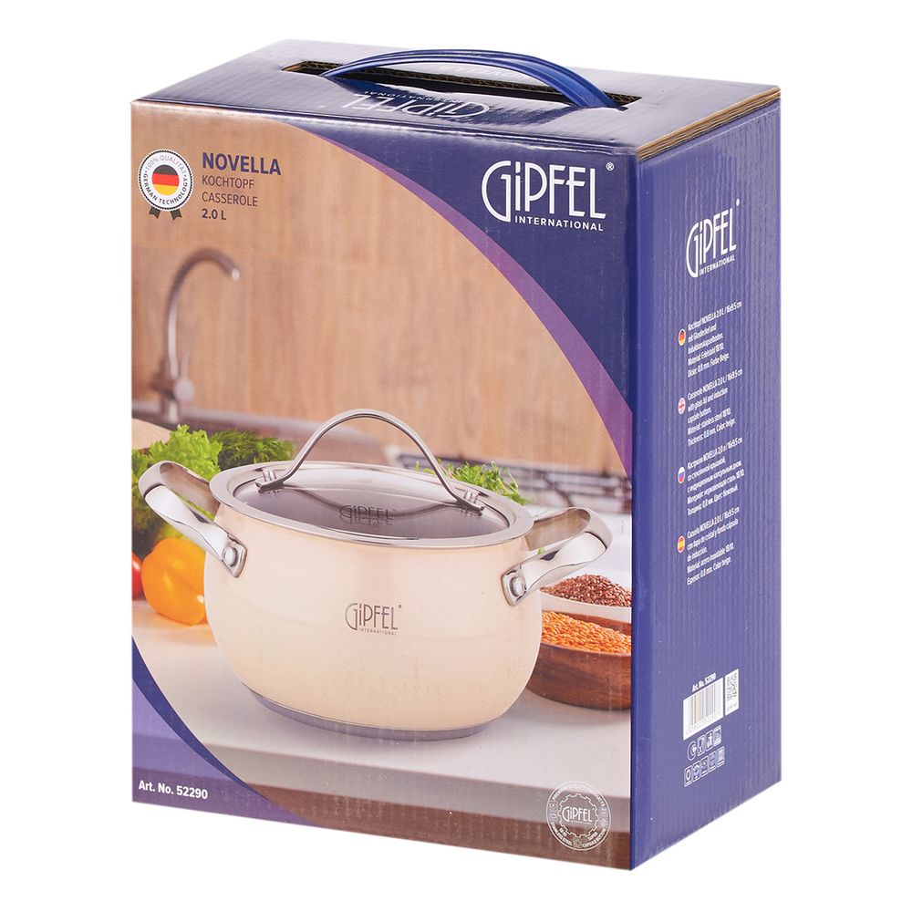 Кастрюля из нержавеющей стали Gipfel Novella 52290 16 см/2 л