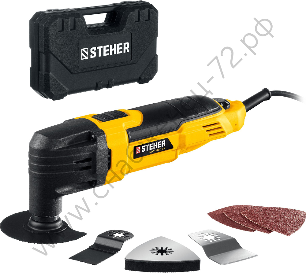 STEHER OIS, 400 В, реноватор, кейс, набор насадок (MFT-400 SK)