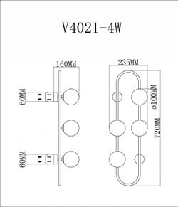 Накладной светильник Moderli Krona V4021-4W