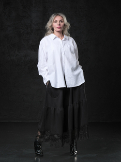 Эдвардианская юбка  с кружевом /черная