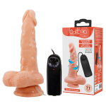 Телесный вибратор-ротатор на присоске 18см Baile Max BW-008018BR