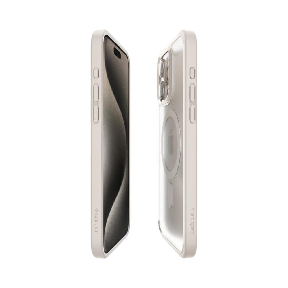 Прозрачный чехол MagSafe Spigen Ultra Hybrid (Mag Fit) для iPhone 15 Pro Тонкий гибридный поликарбонатный чехол с повышенным уровнем защиты при падении