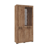 Гостиная София Шкаф с полками и витриной СШ-2 дуб крафт табачный