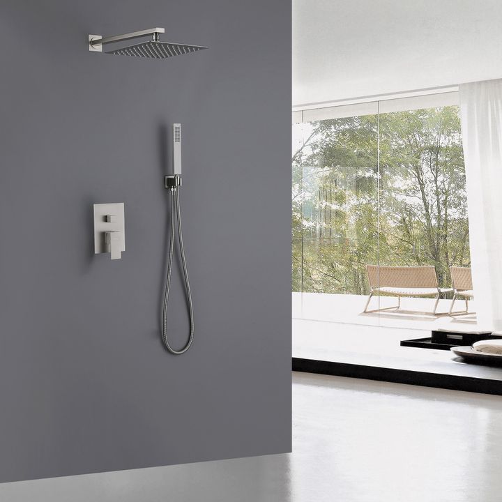 Душевая система ABBER Daheim AF8219SP скрытого монтажа без излива, сатин