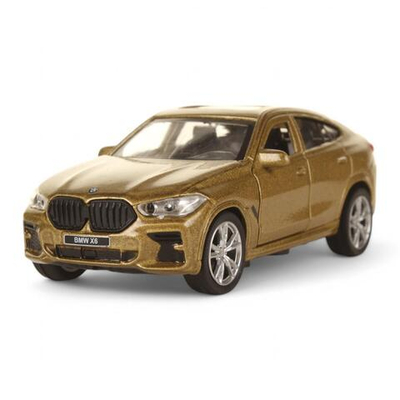 Модель ин. мет. "BMW X6" 12см, двери, бежевый, коробка X6-12MAT-BG (Технопарк)