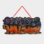 Декоративное светящиеся украшение - подвеска «Счастливого Хэллоуина», 18×43 см