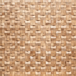 Деревянная мозаика для стен Wood Mosaic Домчик натур