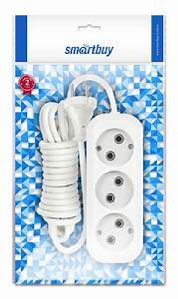 Удлинитель 3 гнезда 5м б/з 10А/2.2кВт Smartbuy(SBE-10-3-05-N)