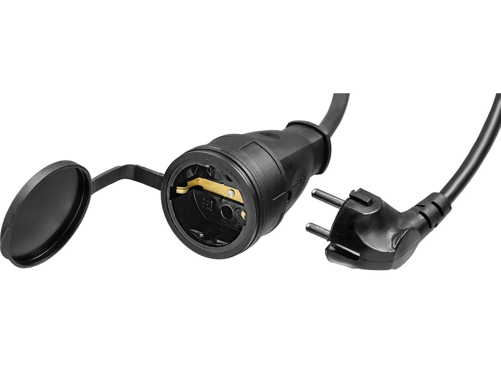 ЗУБР КГ-325-Ш, КГ, 3 х 2.5 мм2, 10 м, IP44, 4000 Вт, силовой удлинитель-шнур, Профессионал (55017-10)