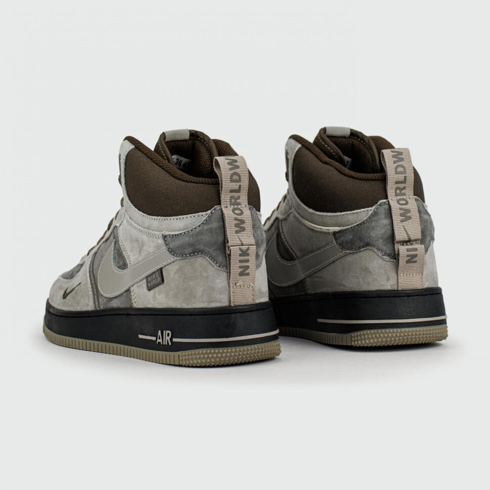 кроссовки Nike Air Force 1 Mid Light Grey / Black Ftwr. Winter