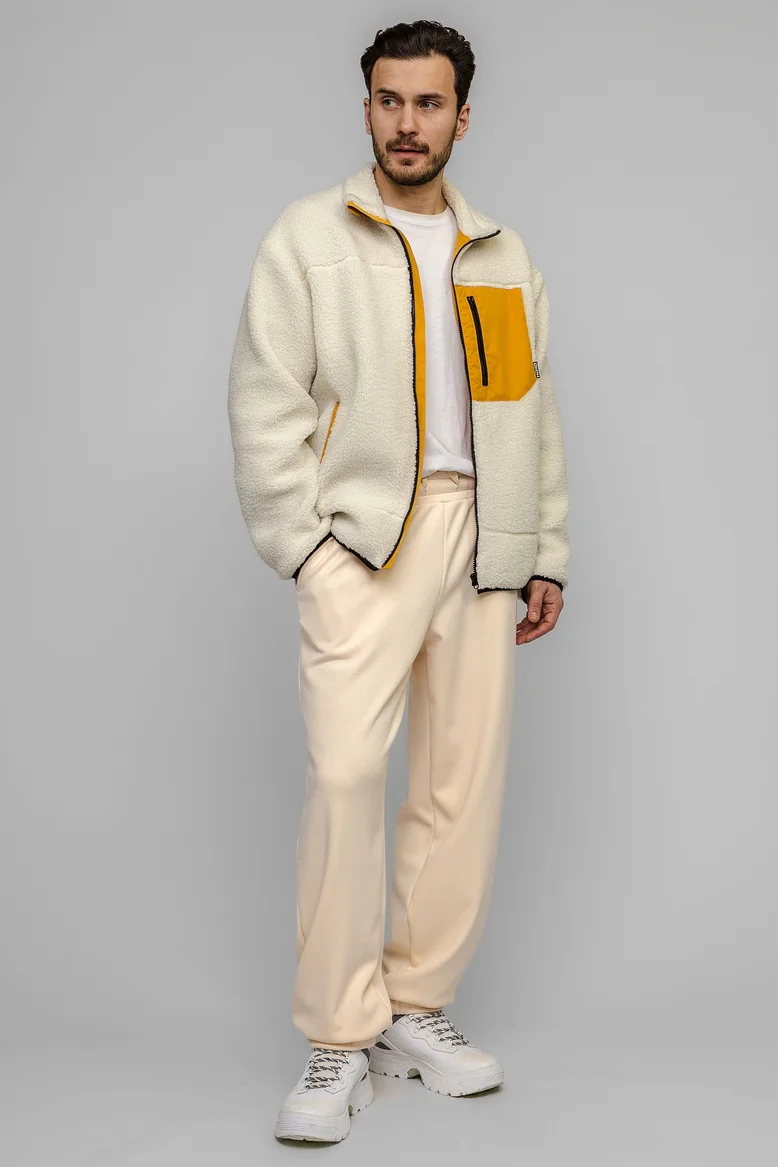 Куртка "барашек" плюшевая, унисекс, цвет "Молочные берега"