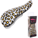 Расческа массажная компактная «Perfection», принт леопард, цвет белый, 18.5*8см (коробка PVC)●