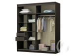 Шкаф-купе 1;5 Элегант №1 (венге)