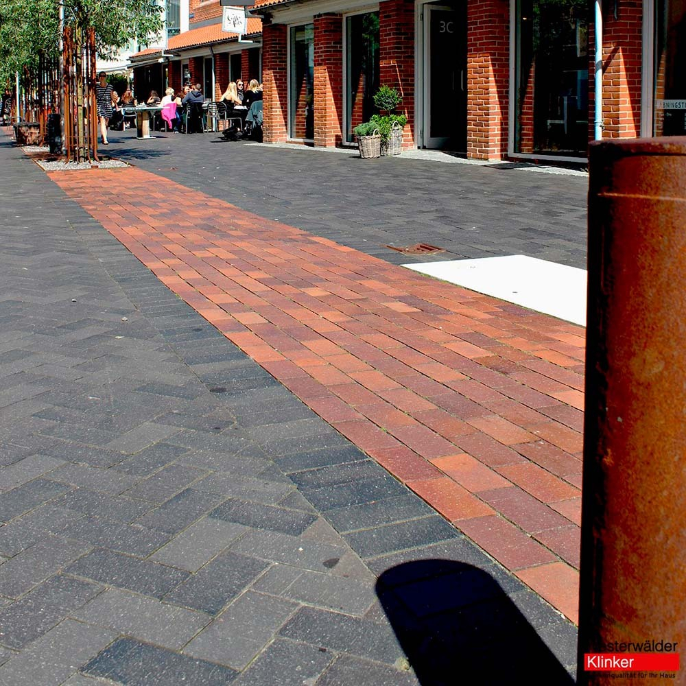 Клинкерная брусчатка Westerwaelder Klinker PK815 Schwarz-bunt Edelglanz , 200x100x40 мм