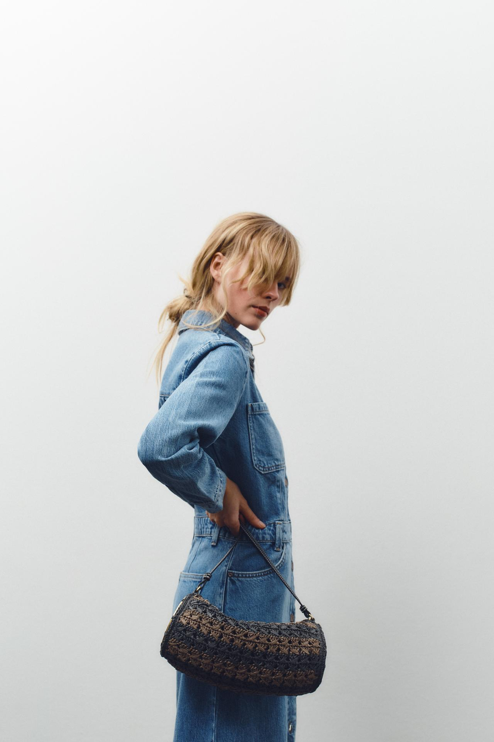 ZARA СУМКА ИЗ ИСКУССТВЕННОЙ РАФИИ, РАЗНОЦВЕТНЫЙ