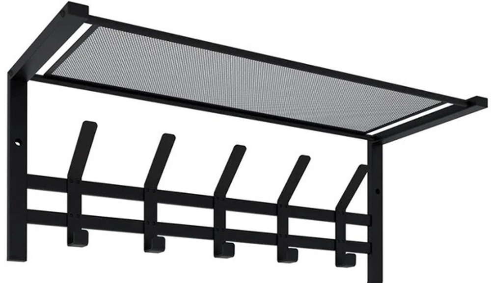 Вешалка с полкой «Торонто 21», hanger with shelf (Черный)