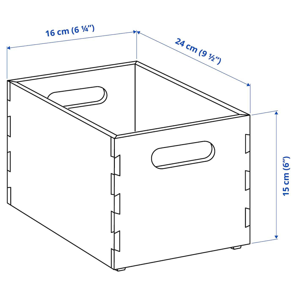 IKEA UPPDATERA  (ИКЕА УППДАТЕРА)  -  Контейнер, светлый бамбук, 16x24x15 см