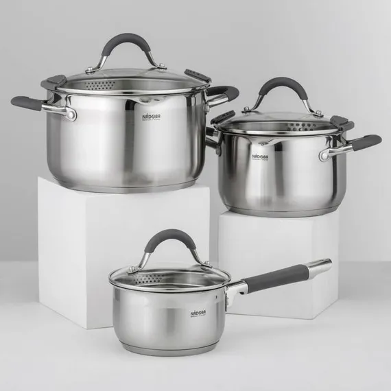 Набор кастрюль Nita, 3 предмета: 1,7 л, 3,6 л, 6,1 л