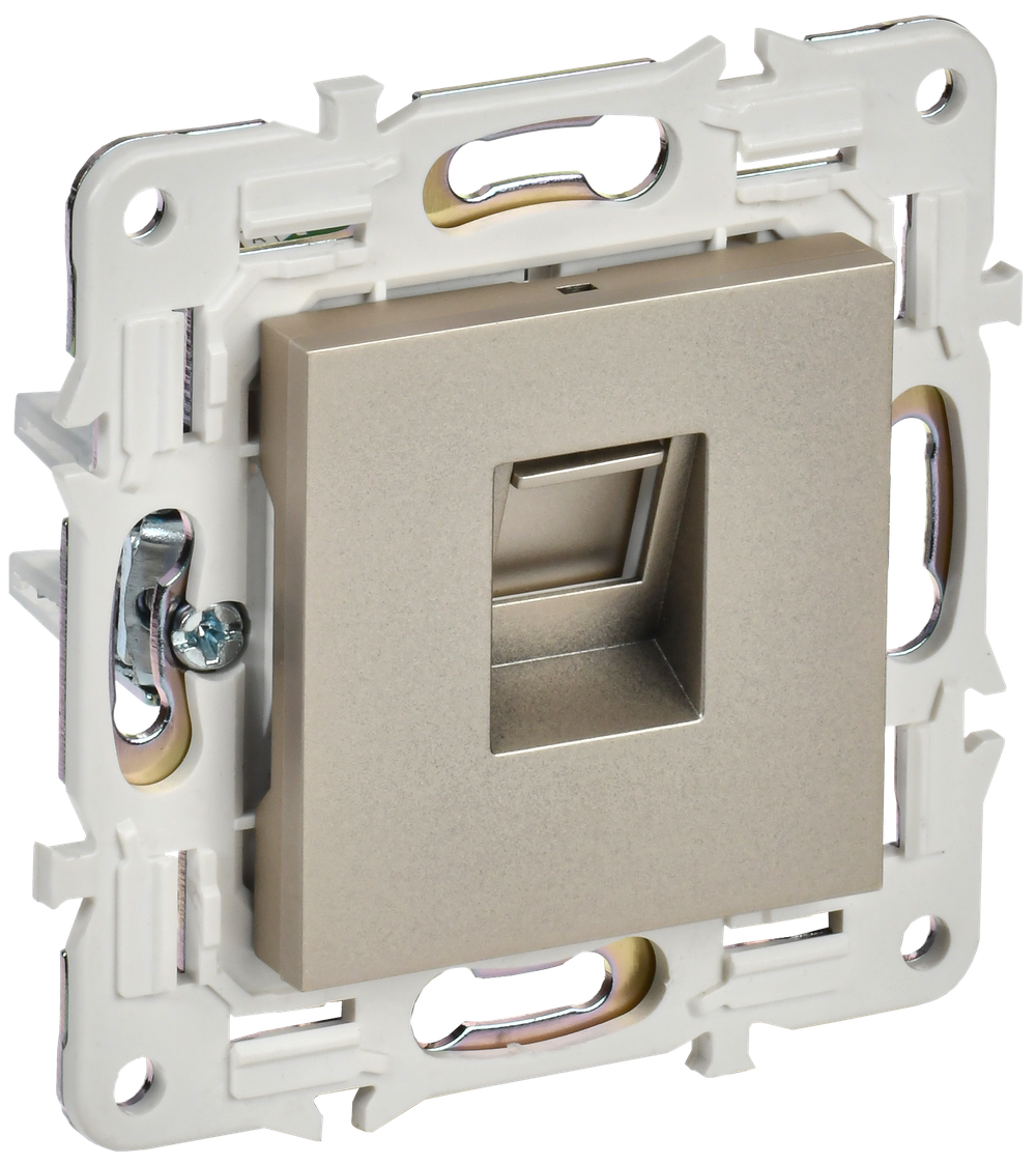 SKANDY Розетка компьютерная RJ45 кат.6 SK-K02Sh шампань IEK
