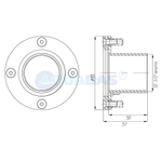 ФП.111.2 Форсунка для подключения пылесоса 1,5" (внутр.) пленка