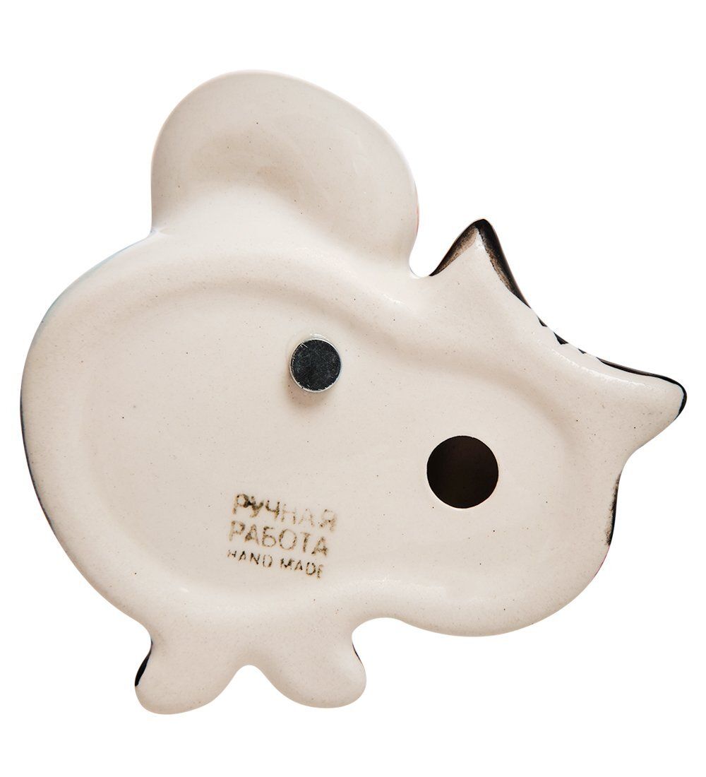 ГЛ- 105 Магнит «Кот» цв. (Гжельский фарфор)