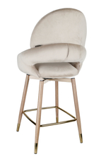 Стул барный Ist Casa Виола, 55х46х105 см, бежевый, орех