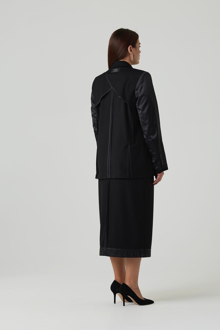 Жакет однобортный "Inside out", черный