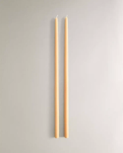 ZARA HOME НАБОР ДЛИННЫХ ДЕКОРАТИВНЫХ СВЕЧЕЙ ( 2 ШТ.), МЕДОВЫЙ