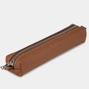 Пенал Cartouche из кожи теленка цвета карамель