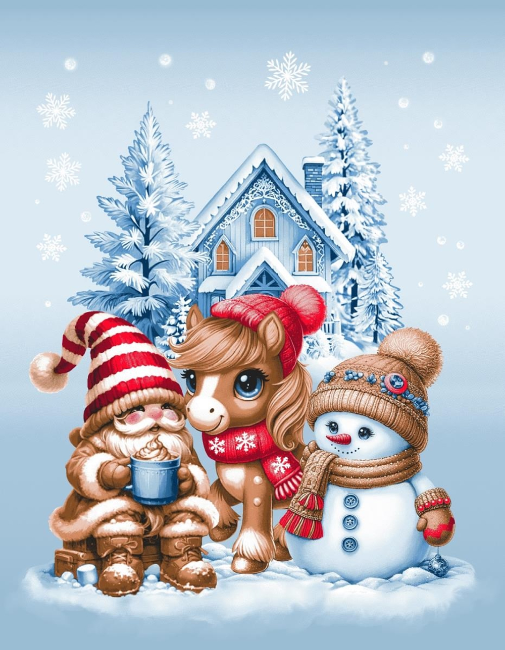 Вафельное полотно пони